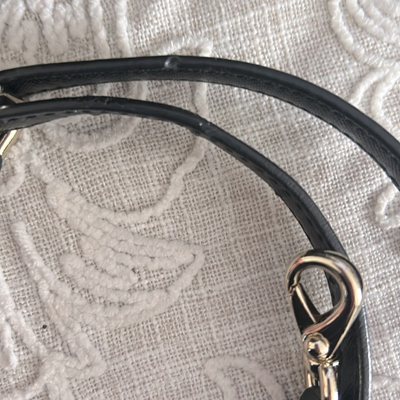 Kate Spade NY Black Greta Court Glitter & Staffiano Satchel Bag - Picture 16 of 16